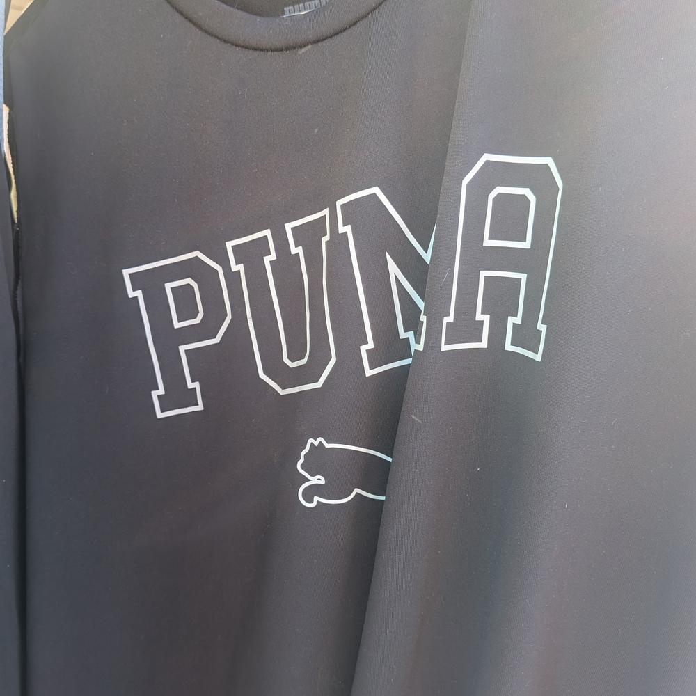 PUMA Black Crewneck with Logo